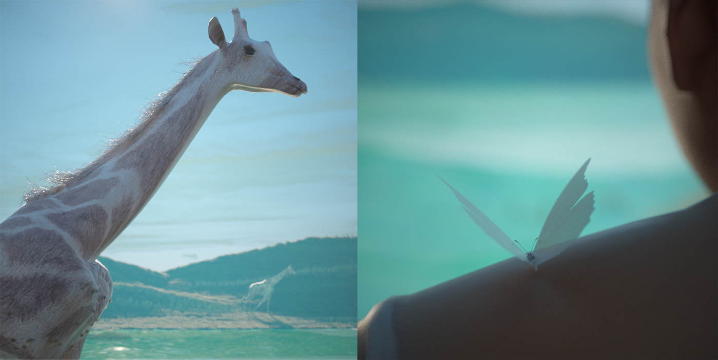 3D adobe animals CGI cinema 4d daz studio Digital Art  environment Nature Octane Render
