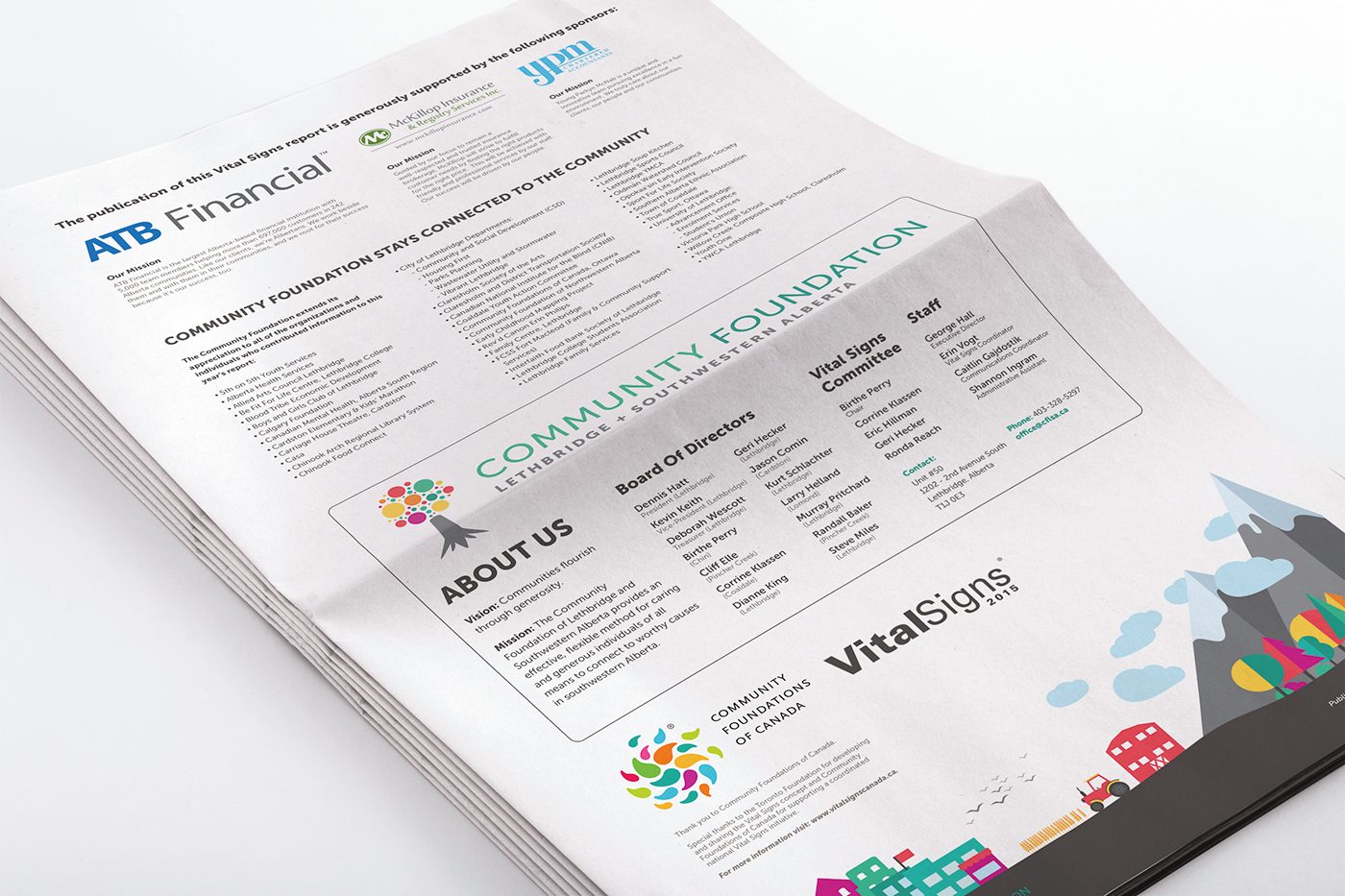 Adobe Portfolio newspaper colour Layout Printing color information info design publication report ANNUAL
