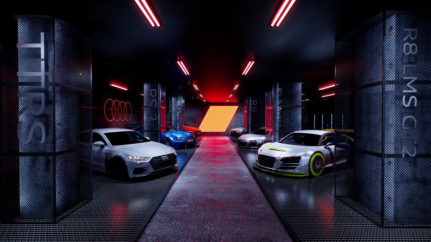 Audi audi sport rs art design Event launch Show Stage Stand