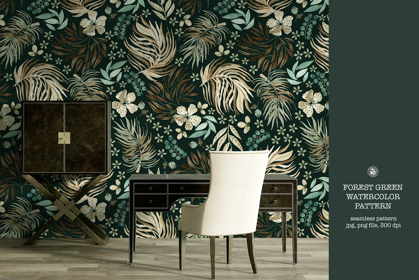 Wallpaper design Watercolor wallpaper seamless pattern wall art wall decor home decor