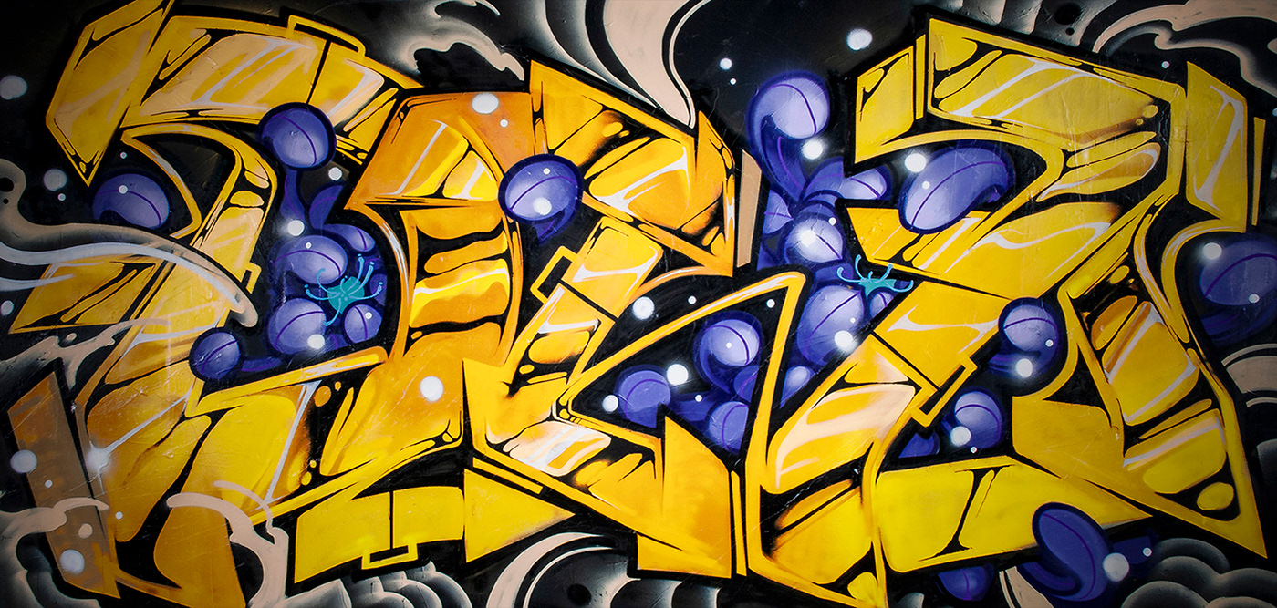 Graffiti wall graphic graffiti art japanese art night club wall decor