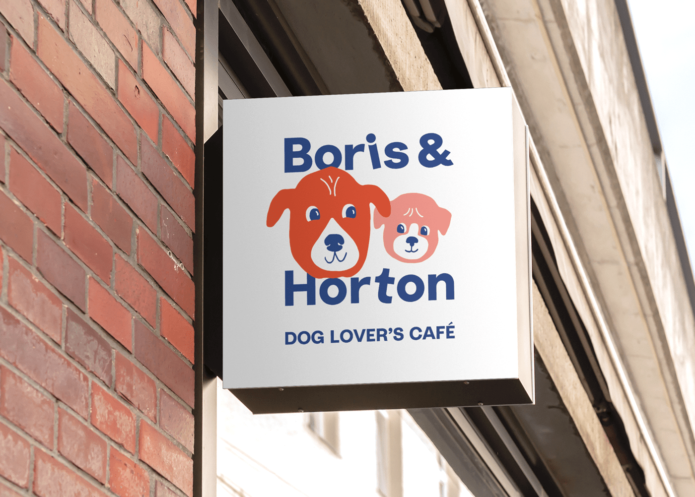 Boris and Horton branding  cafe branding design dog cafe dog food dog food packaging Packaging packaging design Restaurant Branding