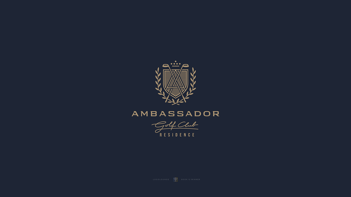 Creation of a logo and design of corporate media for the club house Ambassador