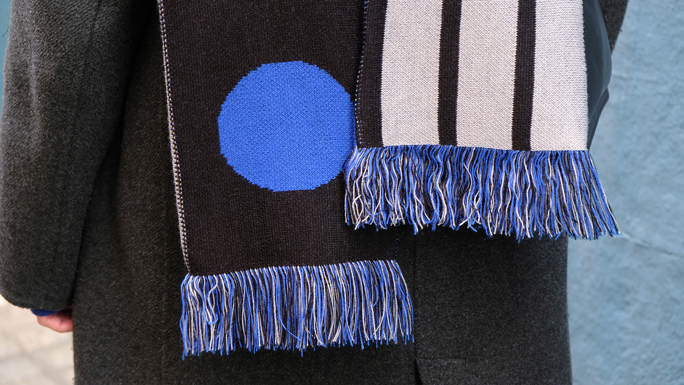 barcelona design goods pixel product scarf textile type