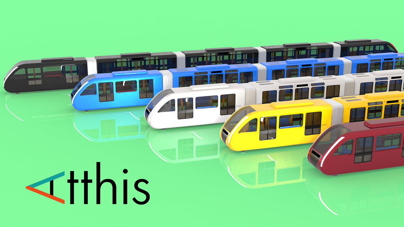 3D CAD 3d modeling industrial design  keyshot metro personal project Public Transit public transport Render Vehicle Design
