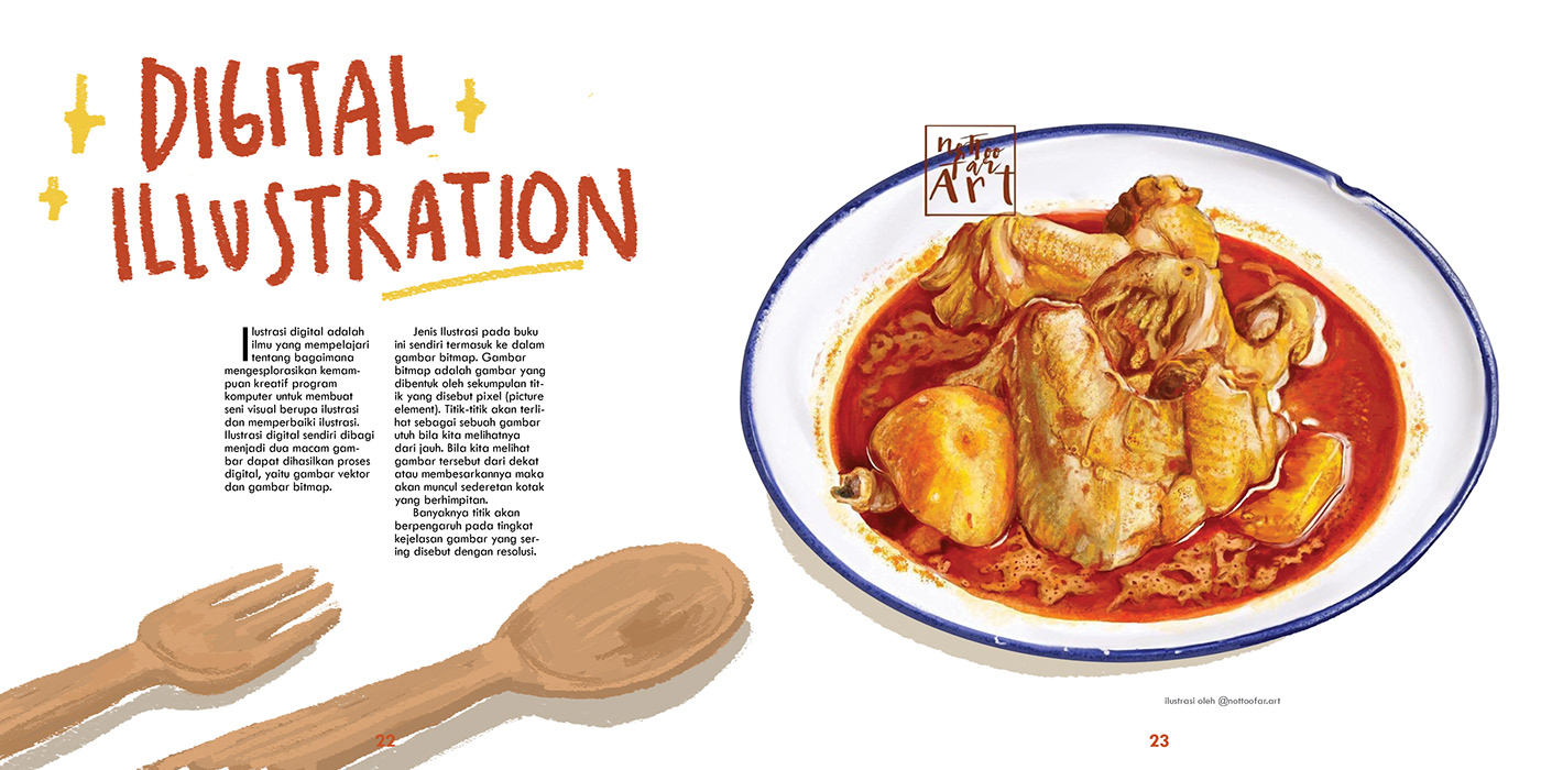 book design editorial food illustration Food illustration book ILLUSTRATION  illustration book Mockup publishing  