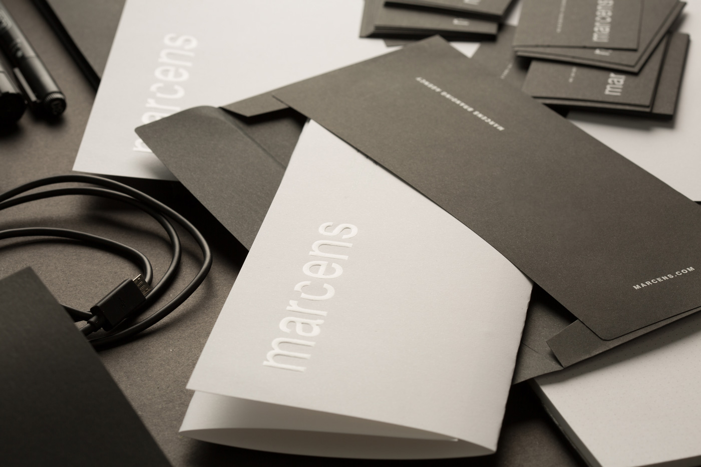 marcens branding agency KSA riyadh black Black in Black luxury high-end hi-end spacial paper