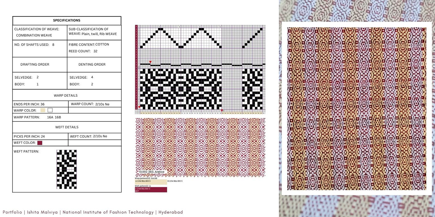 design portfolio textile design  textile design portfolio NIFT NIFT PORTFOLIO designportfolio print Weave Design printdesign