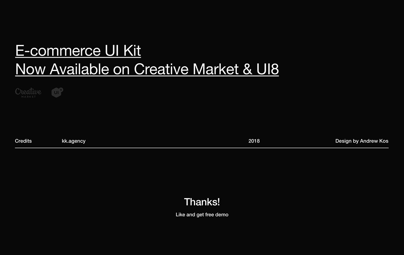 UI ux ui kit desktop e-commerce store web shop minimal clean Fashion 