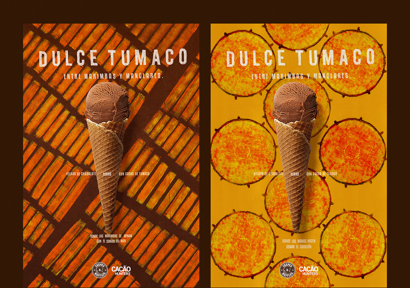 ice cream Crepes & Waffles Tancho Mullen Lowe colombia craft art direction  QUIMBAY chocolate Cocoa
