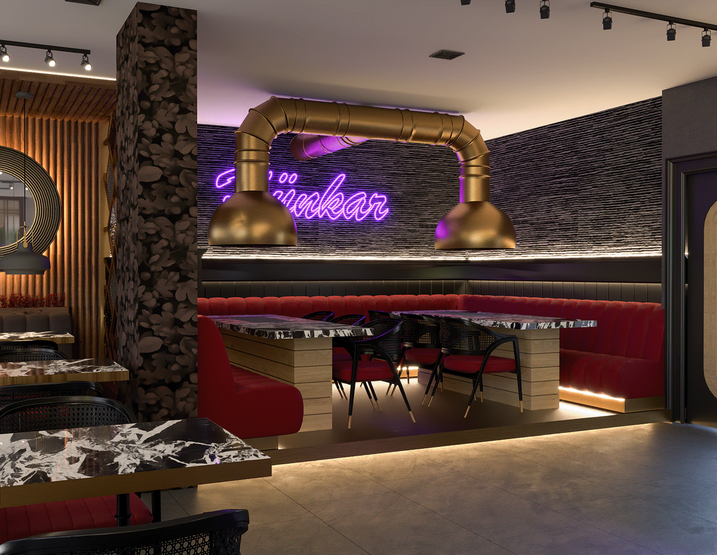 restaurant bar cafe belgium architecture Render visualization interior design  vray design