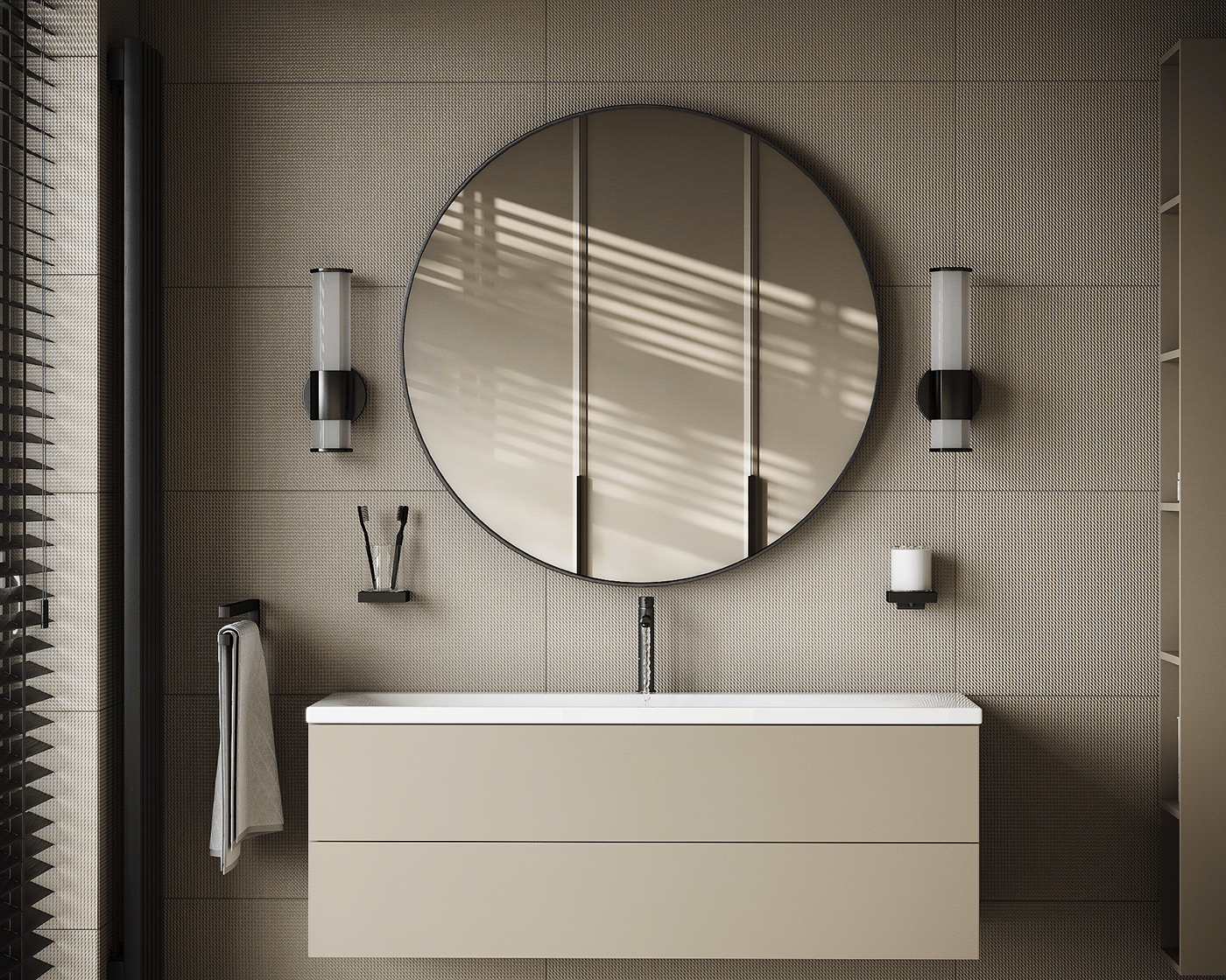 3ds max archviz bathroom CGI corona interior design  modern Render visualization 3д