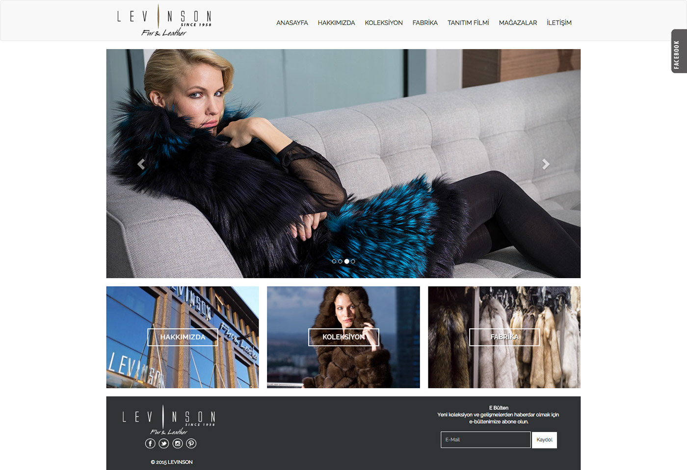 deri leather web site +Web design+ HTML css Interface