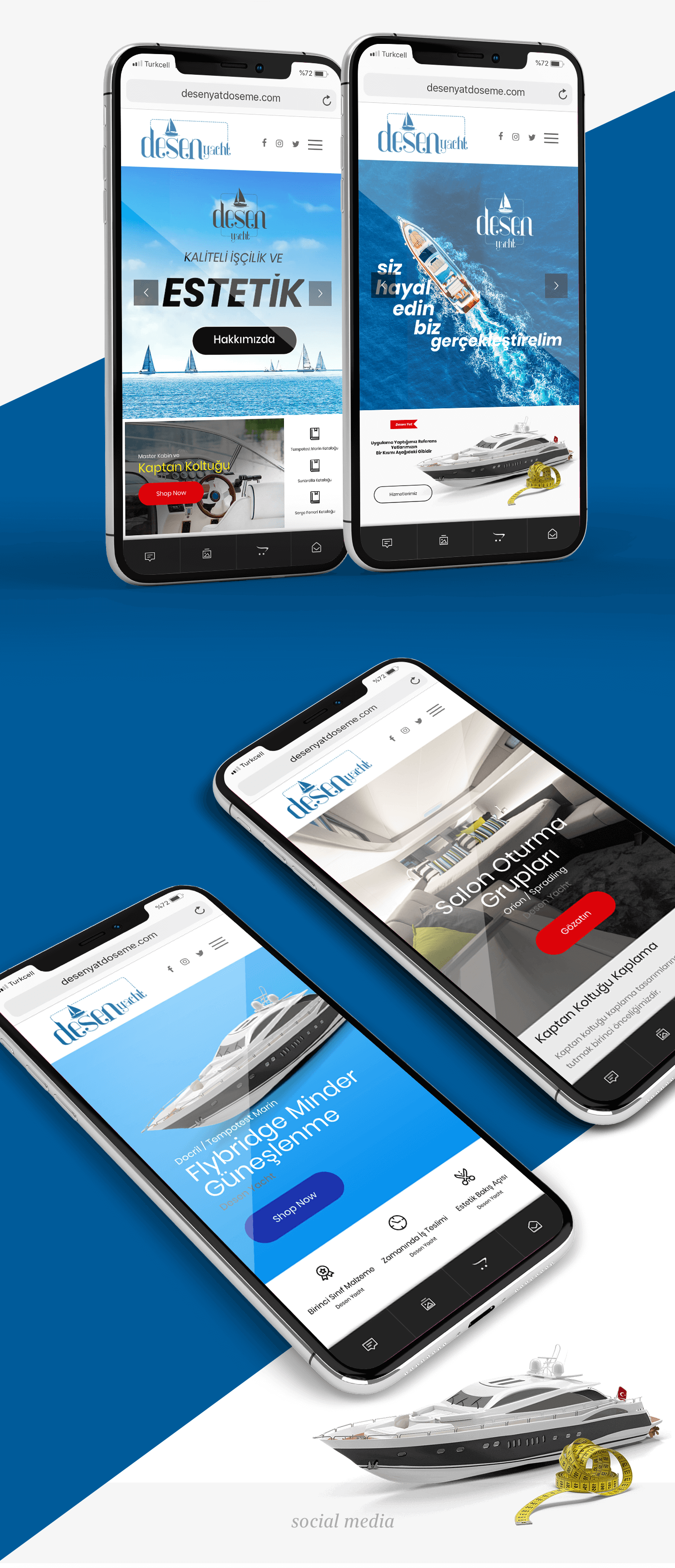 Web Design  UI branding  yacht sea graphic design 