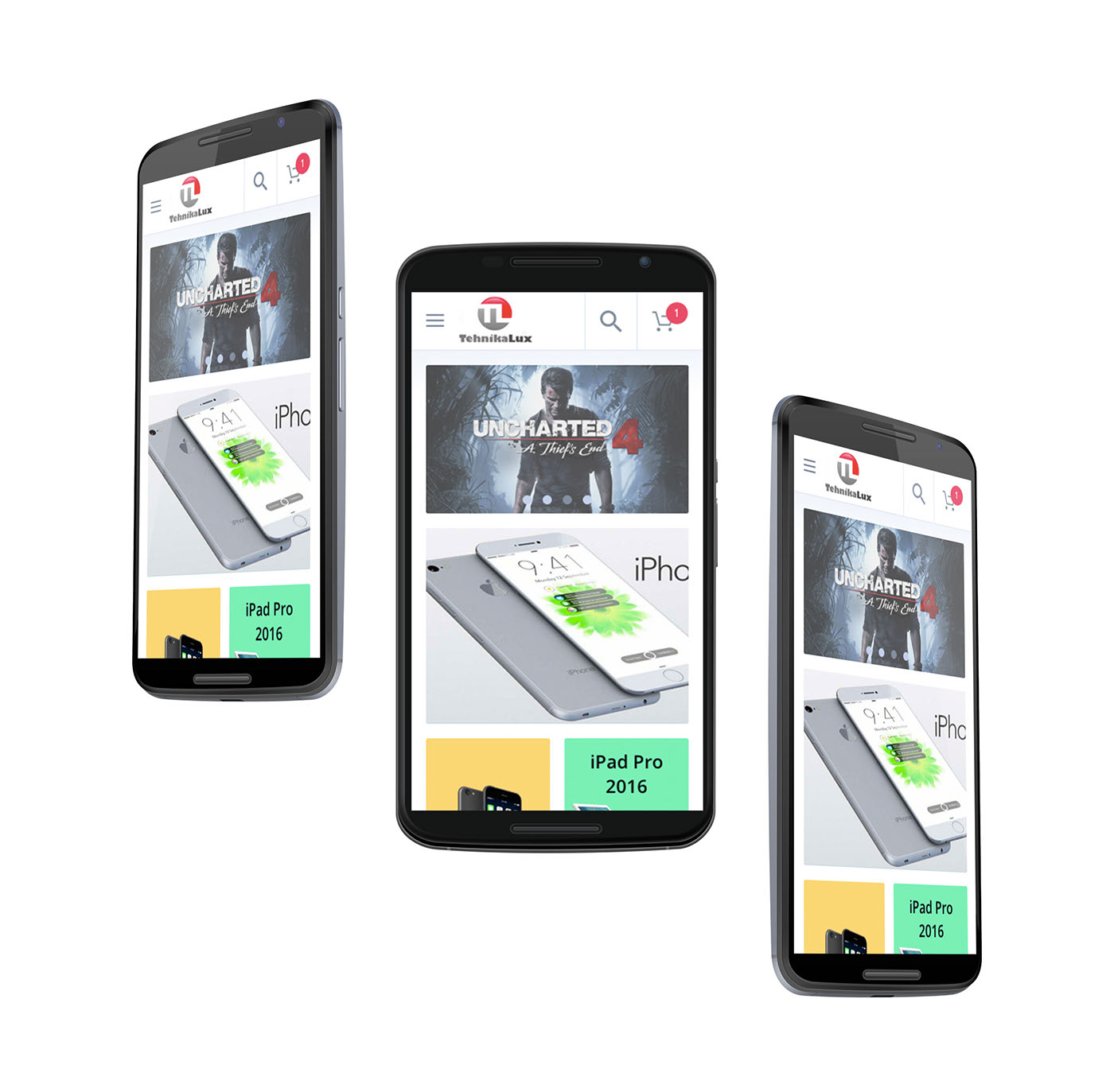 UI ux design e-shop store gadgets mobile Responsive devices