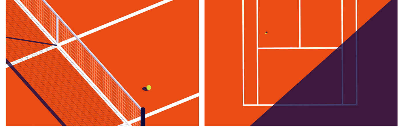 ESPN tennis Web Design  3D Retro vintage minimalist carlos alcaraz New York 28k