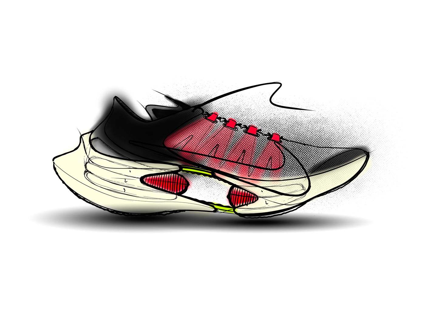 concept conceptkicks design footwear footweardesign innovation Nike Pensole sketching
