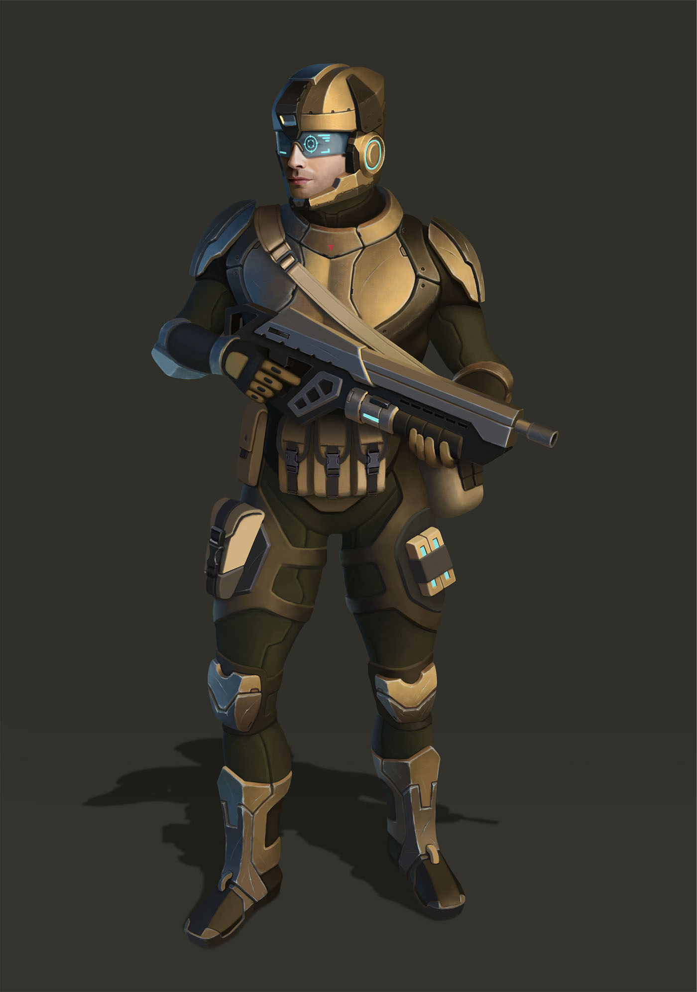 Future soldier character concept on Behance