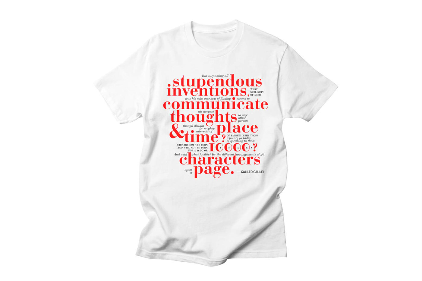caratteruzzi Typeface type t-shirt bodoni parmigiano galileo galiei