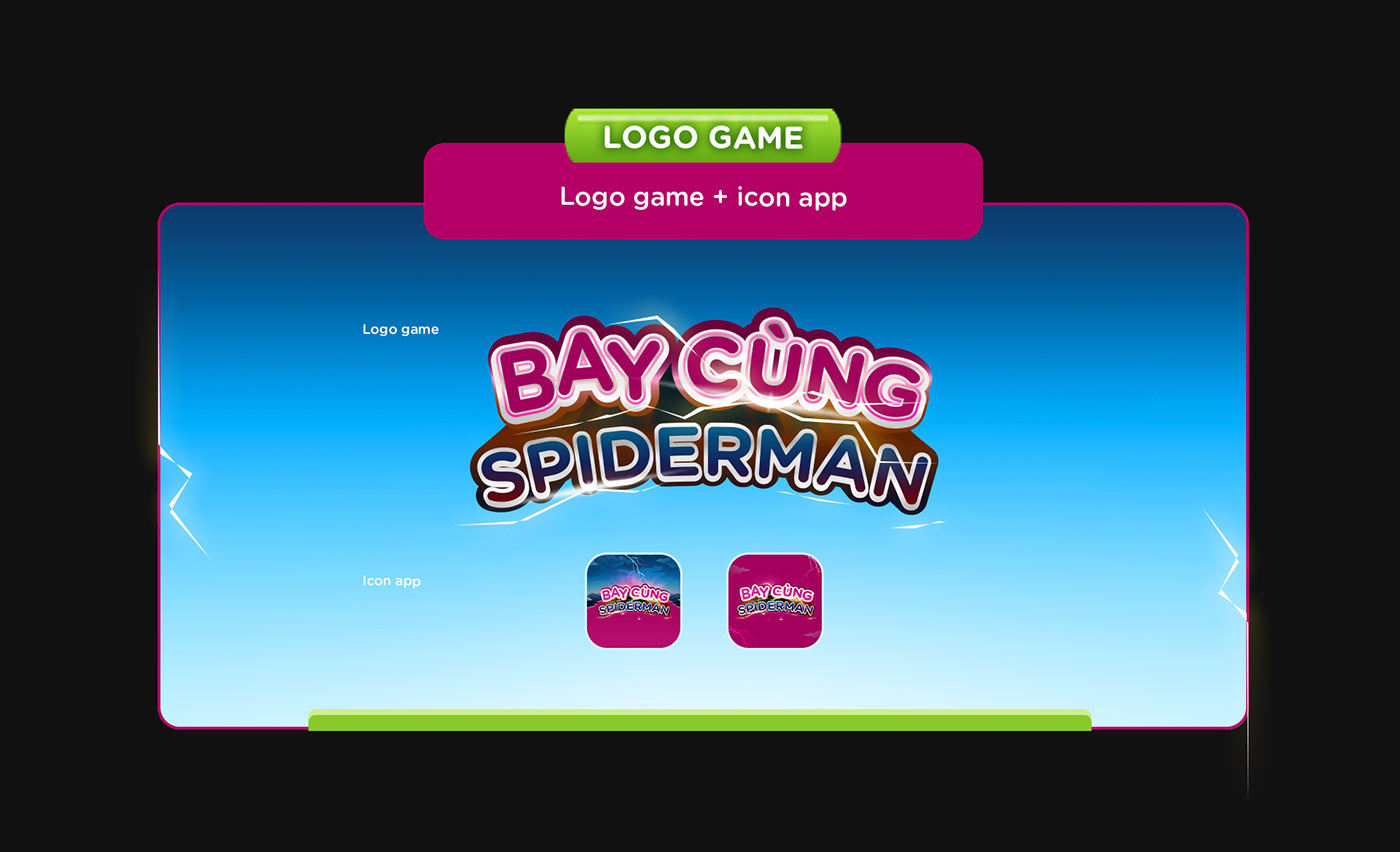 game mobile app game ui digital Layout Character spiderman Film  