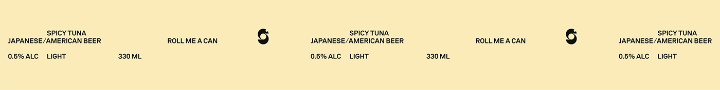 beer beer label Beer Packaging branding  Logotype packaging design Spicy Tuna typography   typography logo visual identity