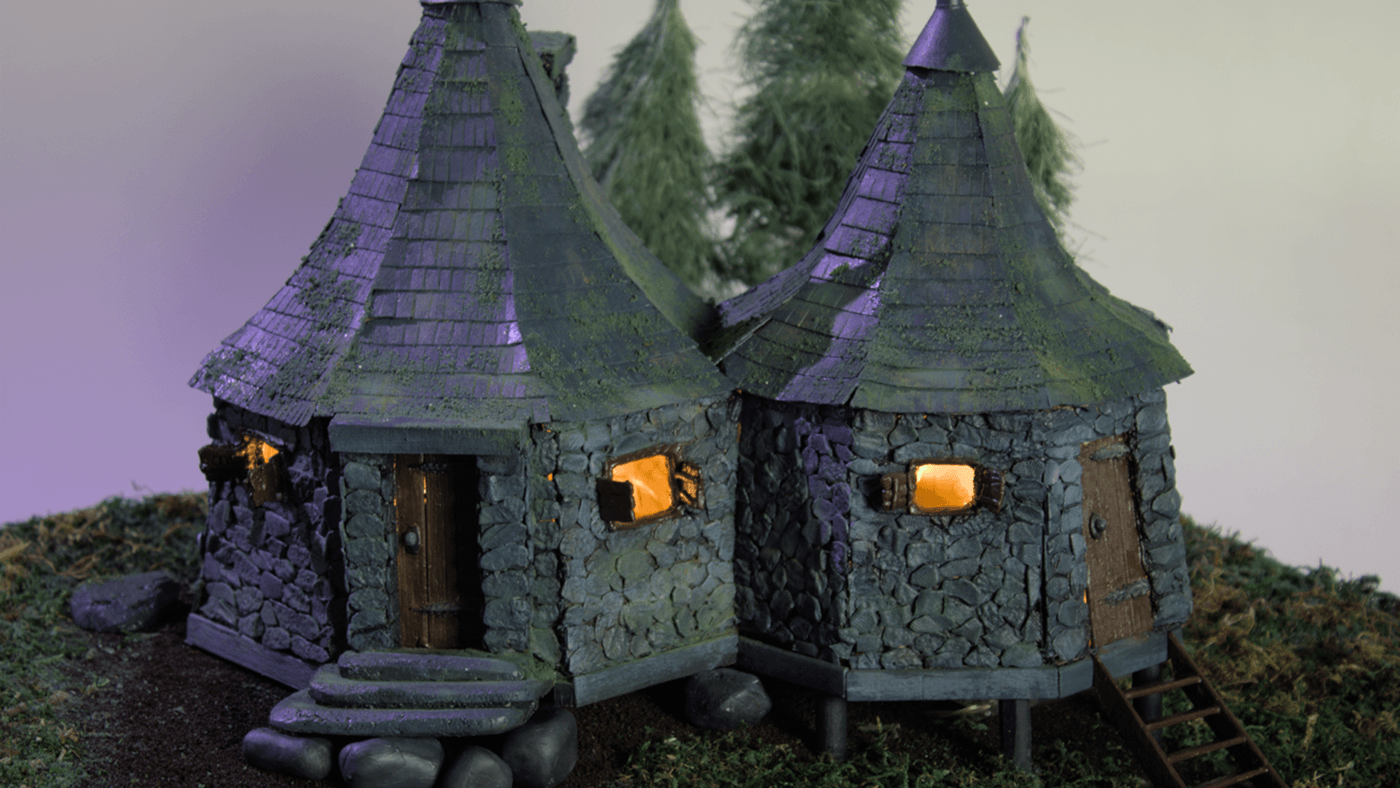 hut Hagrid's hut harry potter Hogwarts maquete cabana architecture model Photography  hagrid