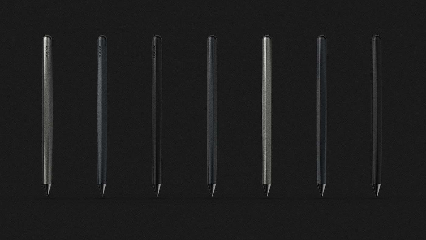 product design  stationary design aluminium Glitch pencil pen inkless ribs waterproof