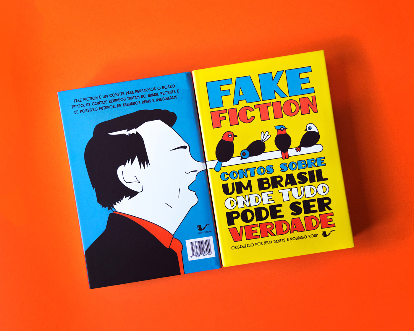 bolsonaro book design Brasil capa dura coletânea contos fake fiction Fora Bolsonaro hardcover