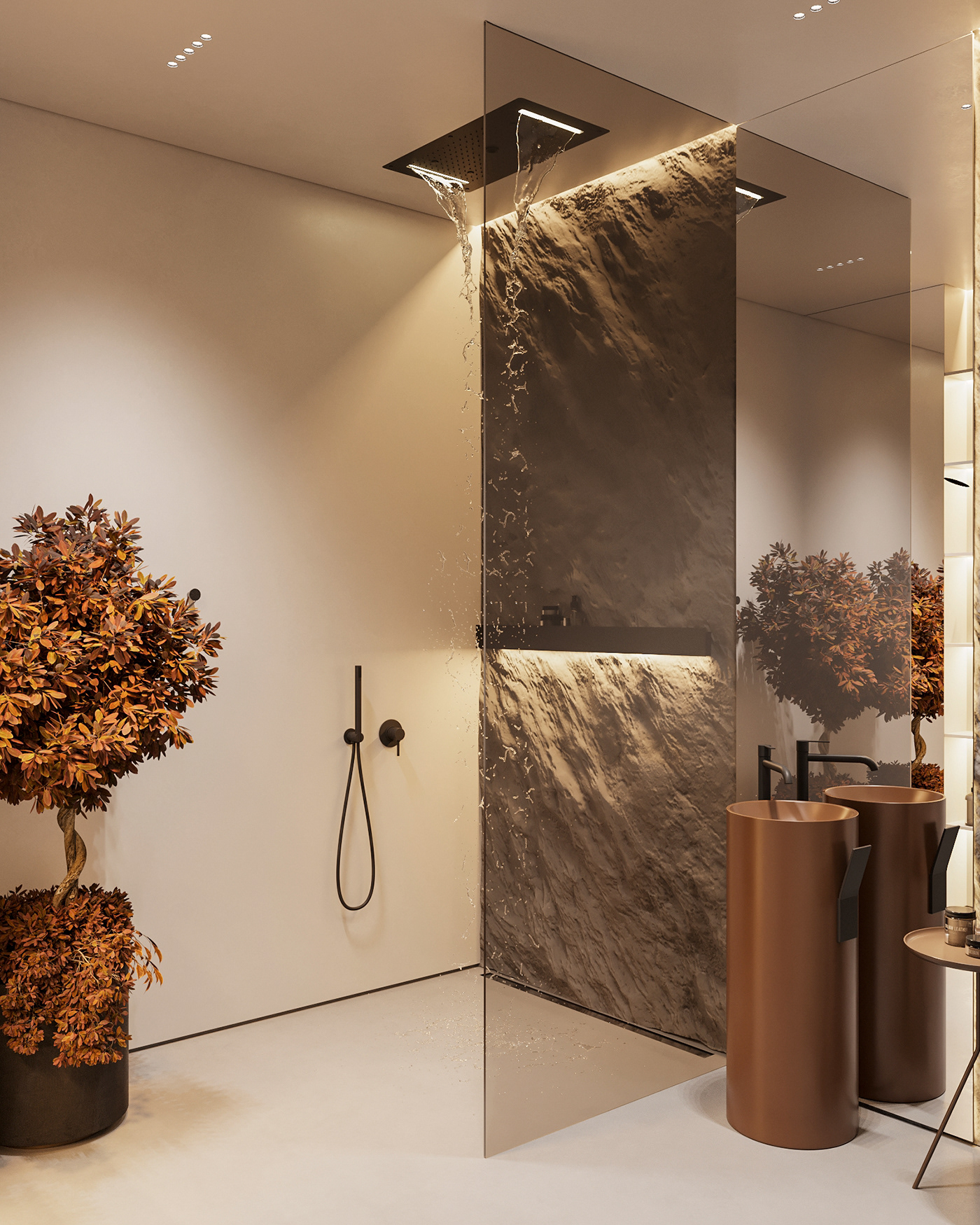 3ds max archviz bathroom corona design Interior Minimalism visualization визуализация Визуализация интерьера