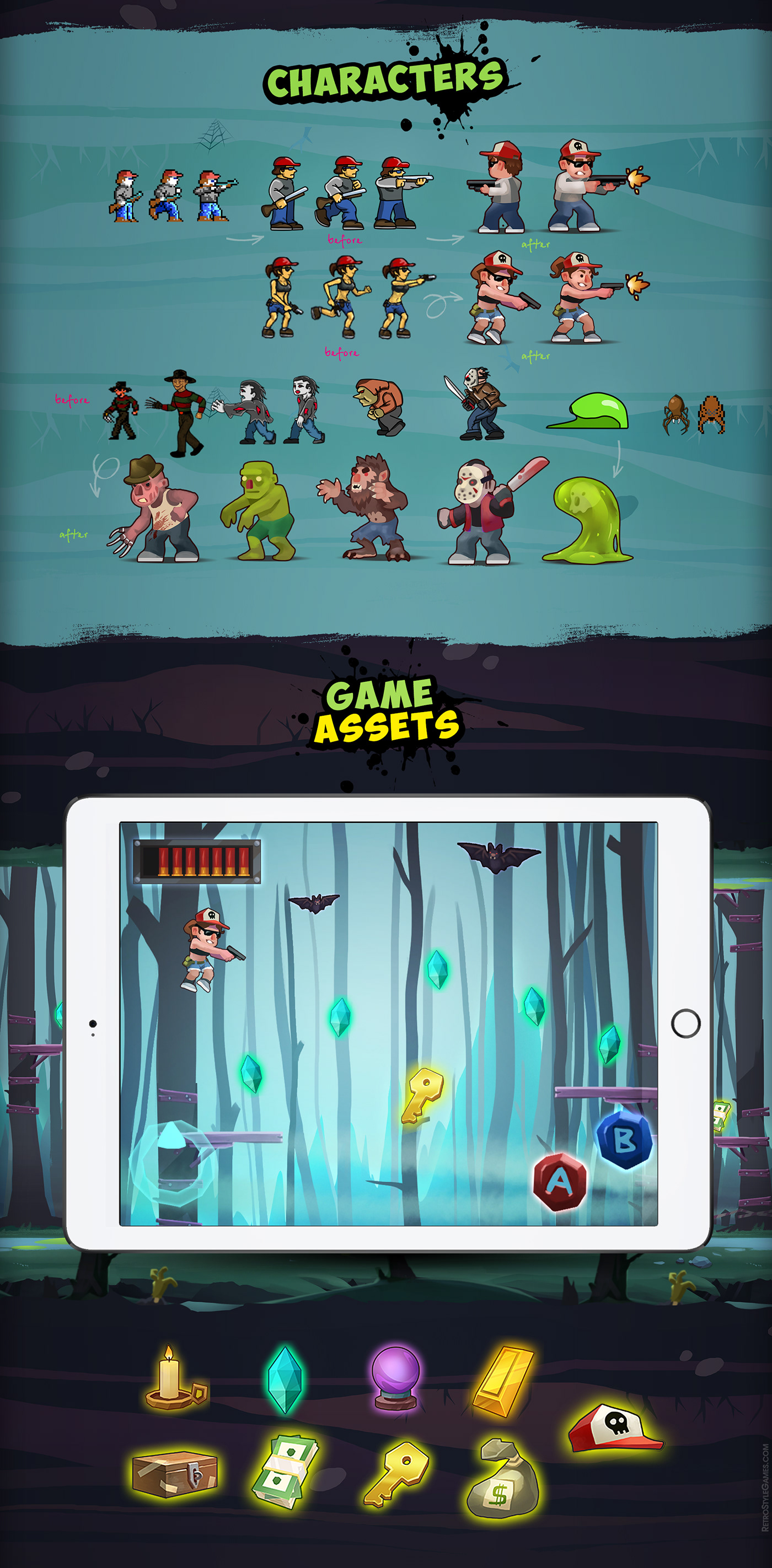 spine animations scroller beat em up dave Dangerous indie game store listing appstore