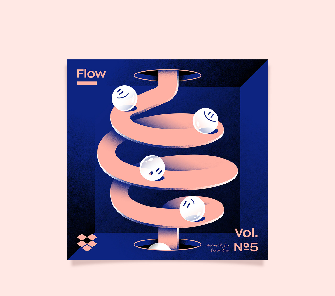 dropbox music spotify cover Character vector playlist Focus flow creative energy