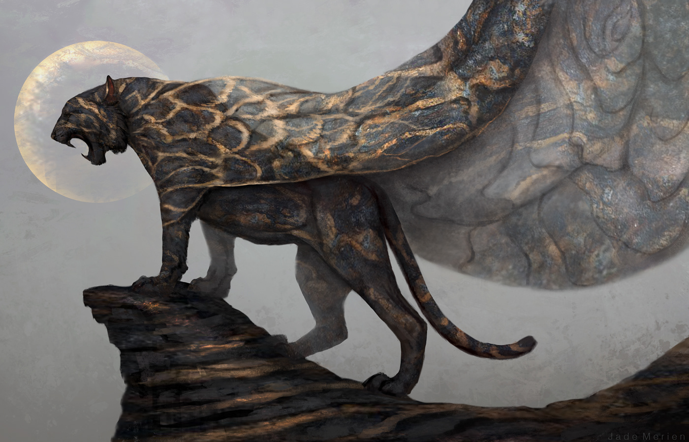 animal concept fantasy Nature painting   surreal wolves