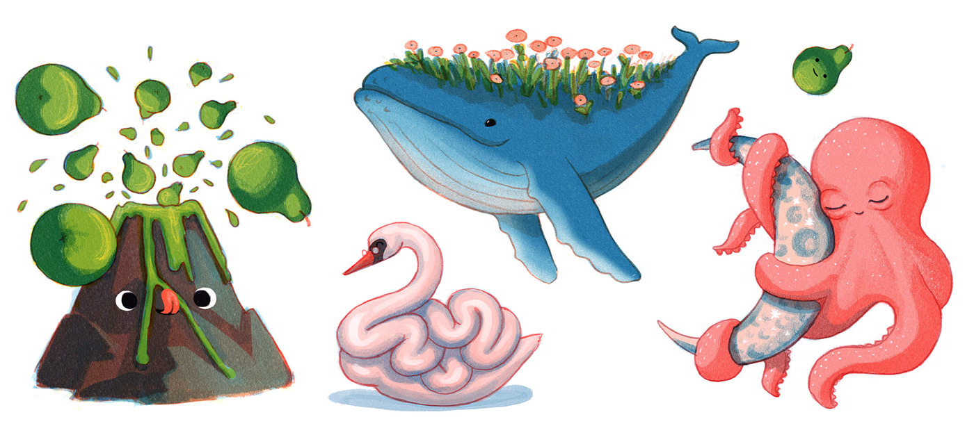 Character characters Emoji emojinarium game ILLUSTRATION instagram miminoshvili animals