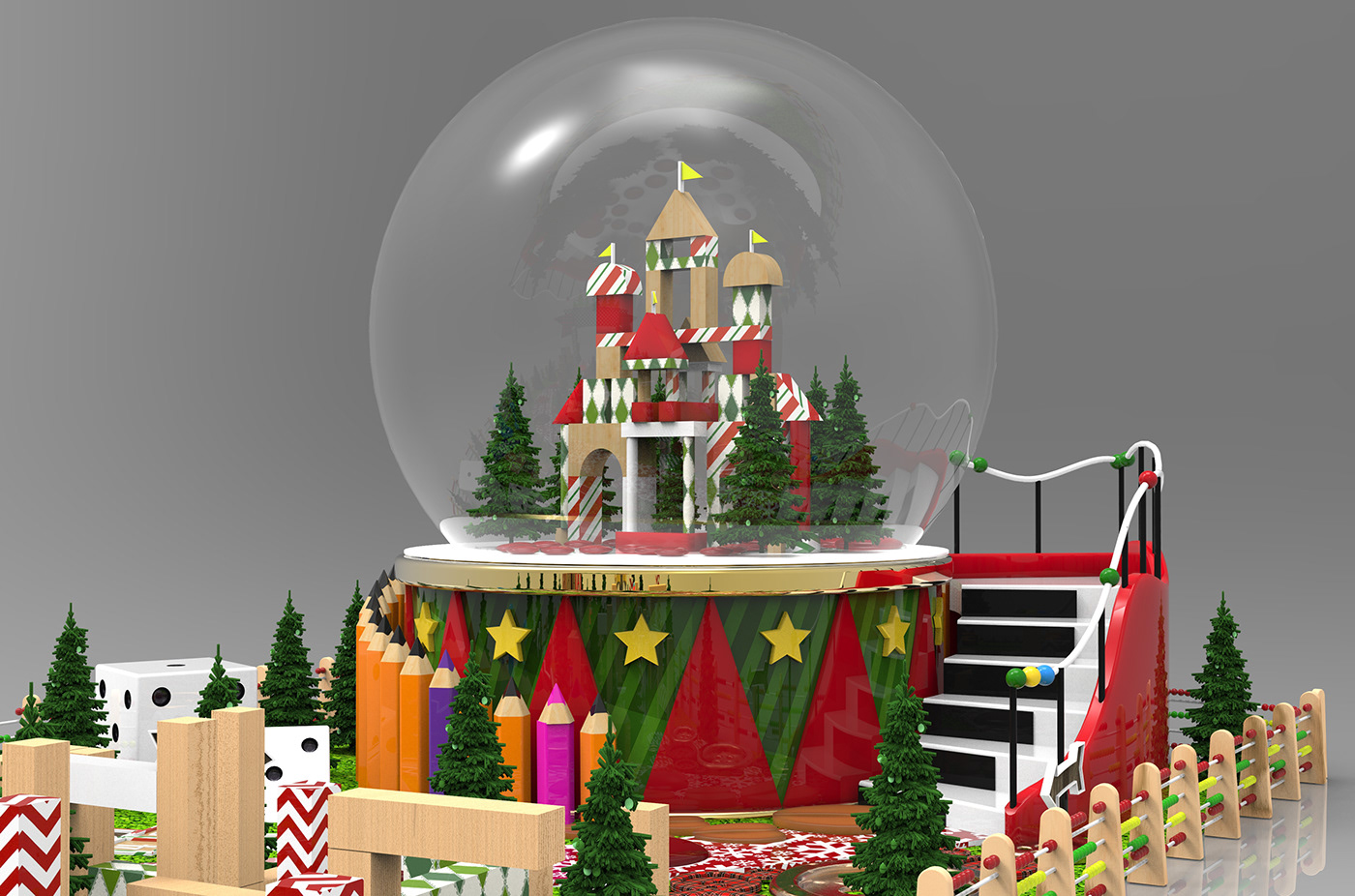 Toyland Christmas scene design Btl mall christmas