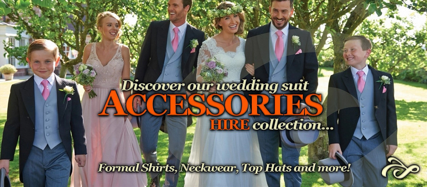 Masthead / banner artwork - SANDERS MENSWEAR - Wedding Suit Accessories Hire collection...