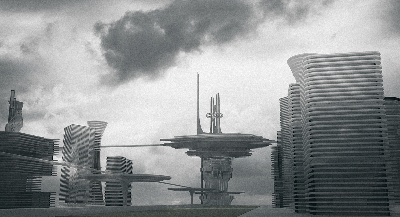 concept art city plan science fiction architecture rendering vfx Rhino star city sci-fi Imagining City
