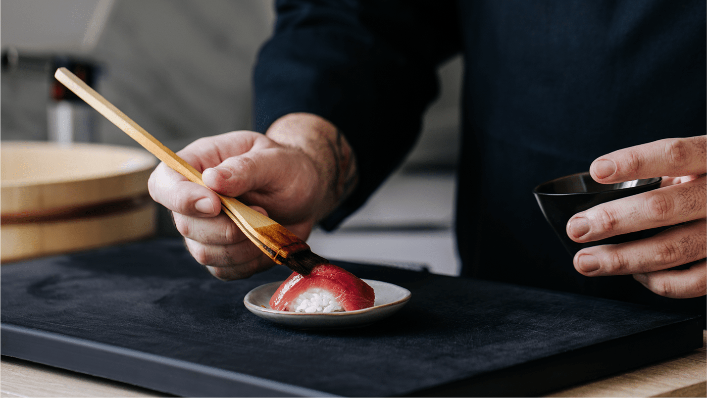 branding  chef Experience Food  gourmet japan logo Sushi