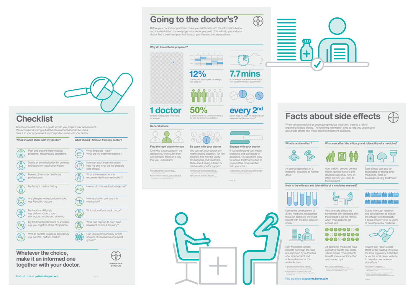 infografics icons patients Pharma