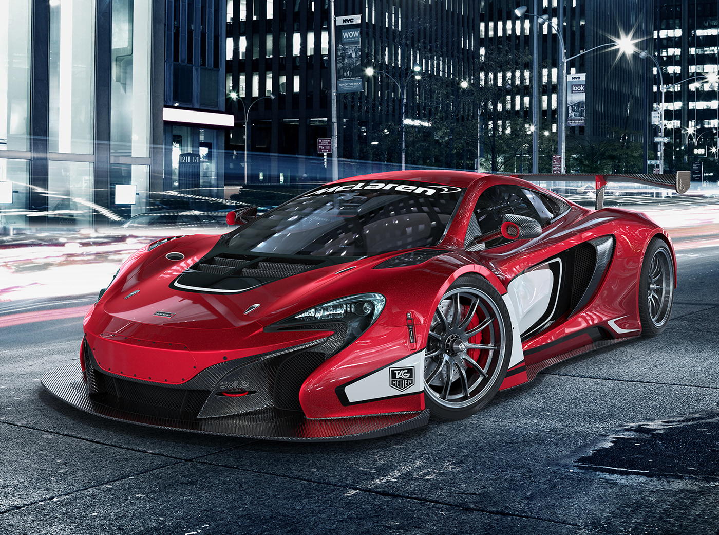 CGI 3D car Photography  rendering retouching  shading lighting McLaren digital