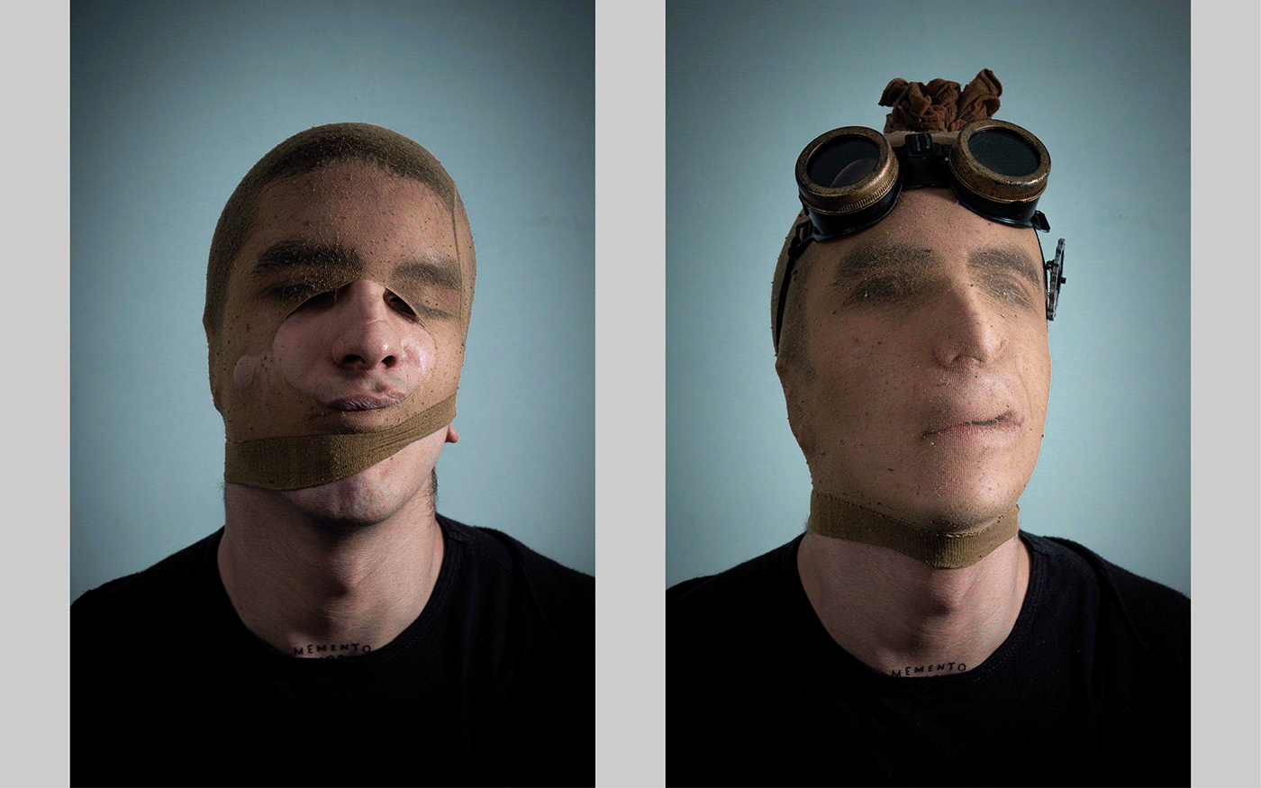 deform Fotografia invisible tape Photography  retrato rubber band Wes Naman