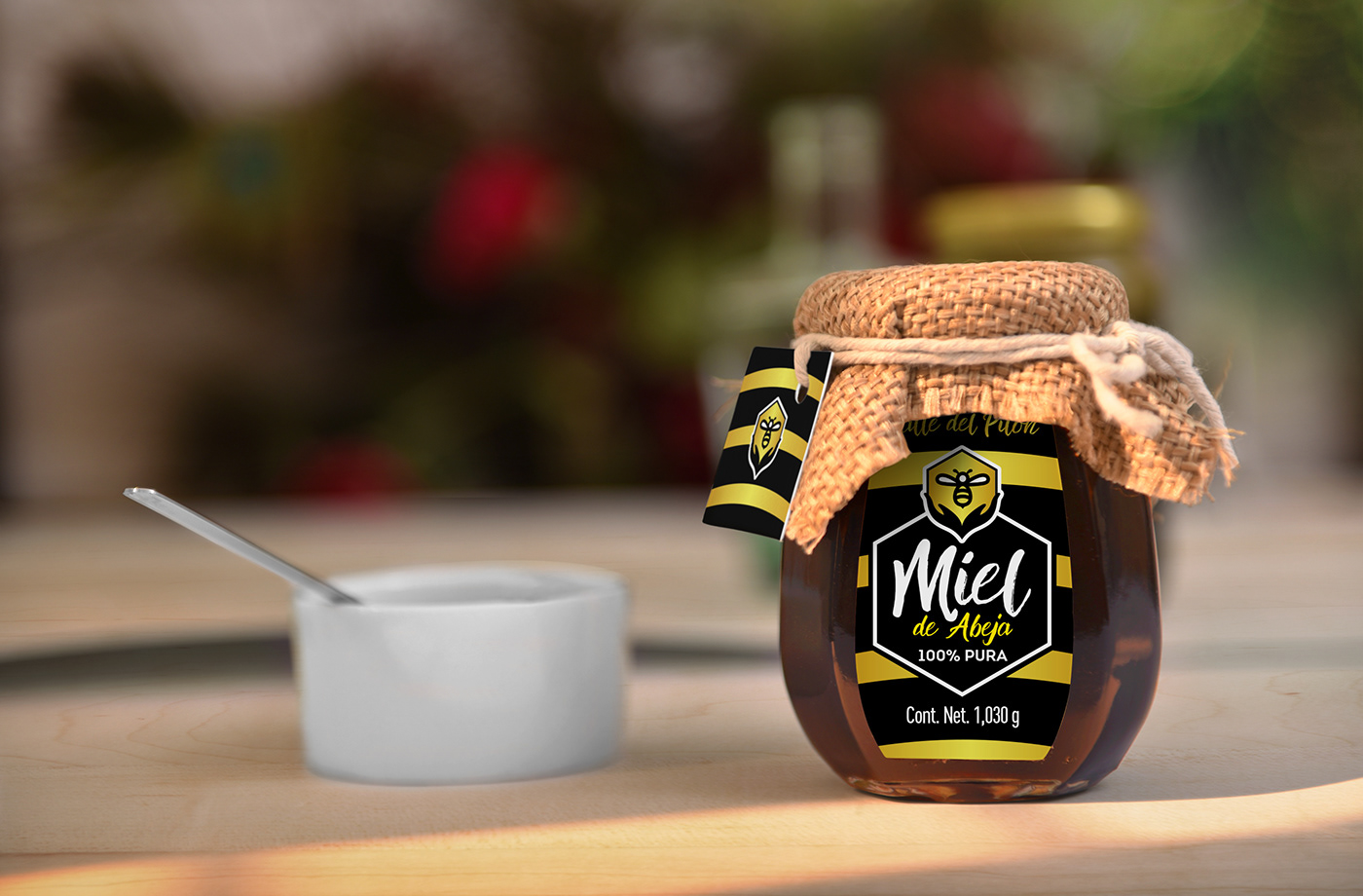 miel honey Packaging brand identity Logo Design Graphic Designer PicadilloIlustrador monterrey MieldeAbeja granola
