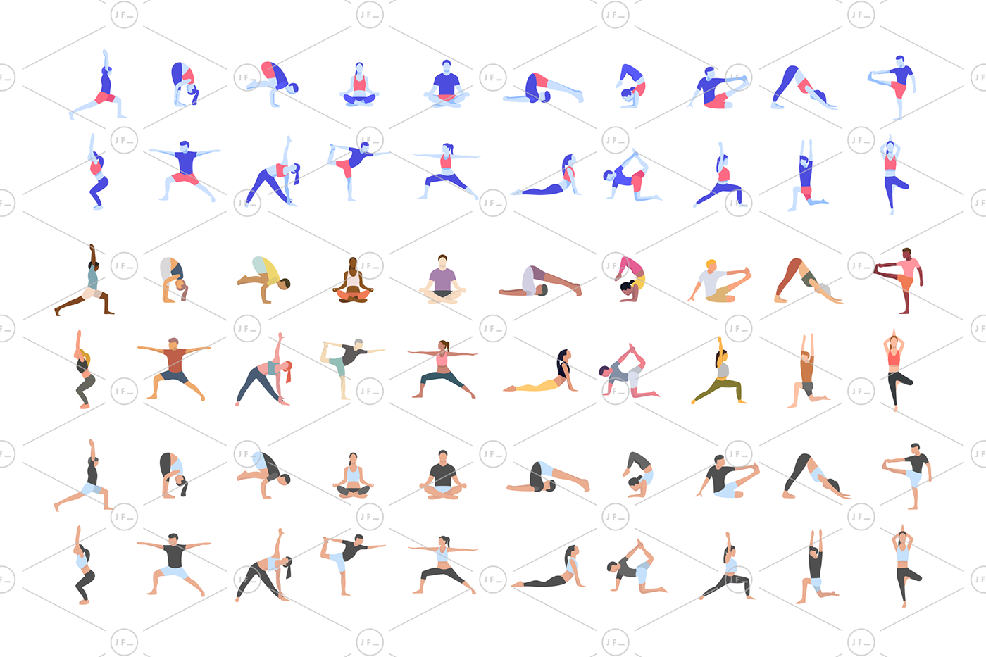 asanas graphics ILLUSTRATION  kundalini meditation vectors Yoga yoga vectors