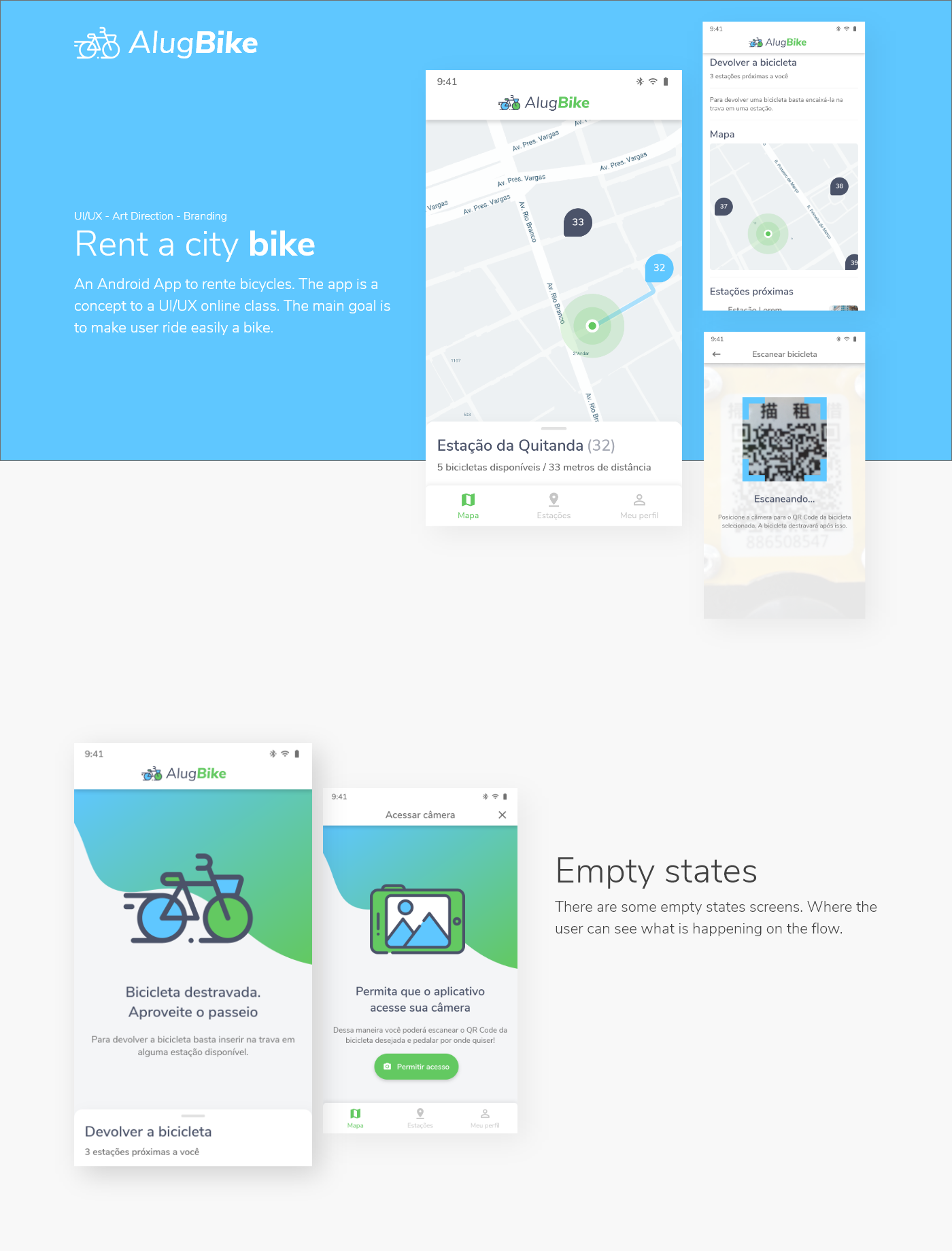 app Bike Rent UI/UX UI ux