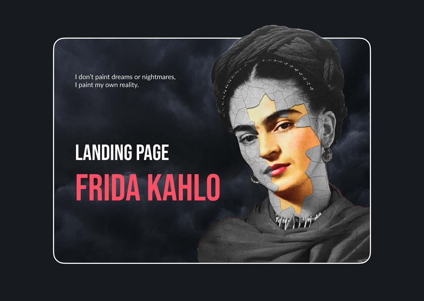 Frida Kahlo landing page UI/UX Web Design  веб-дизайн лендинг логомашина сайт Фрида Кало