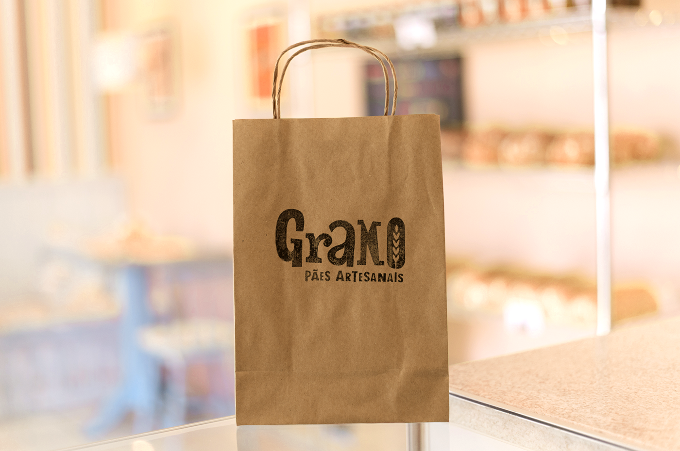 Grano bakery bread artesanal craft logo lettering artisan