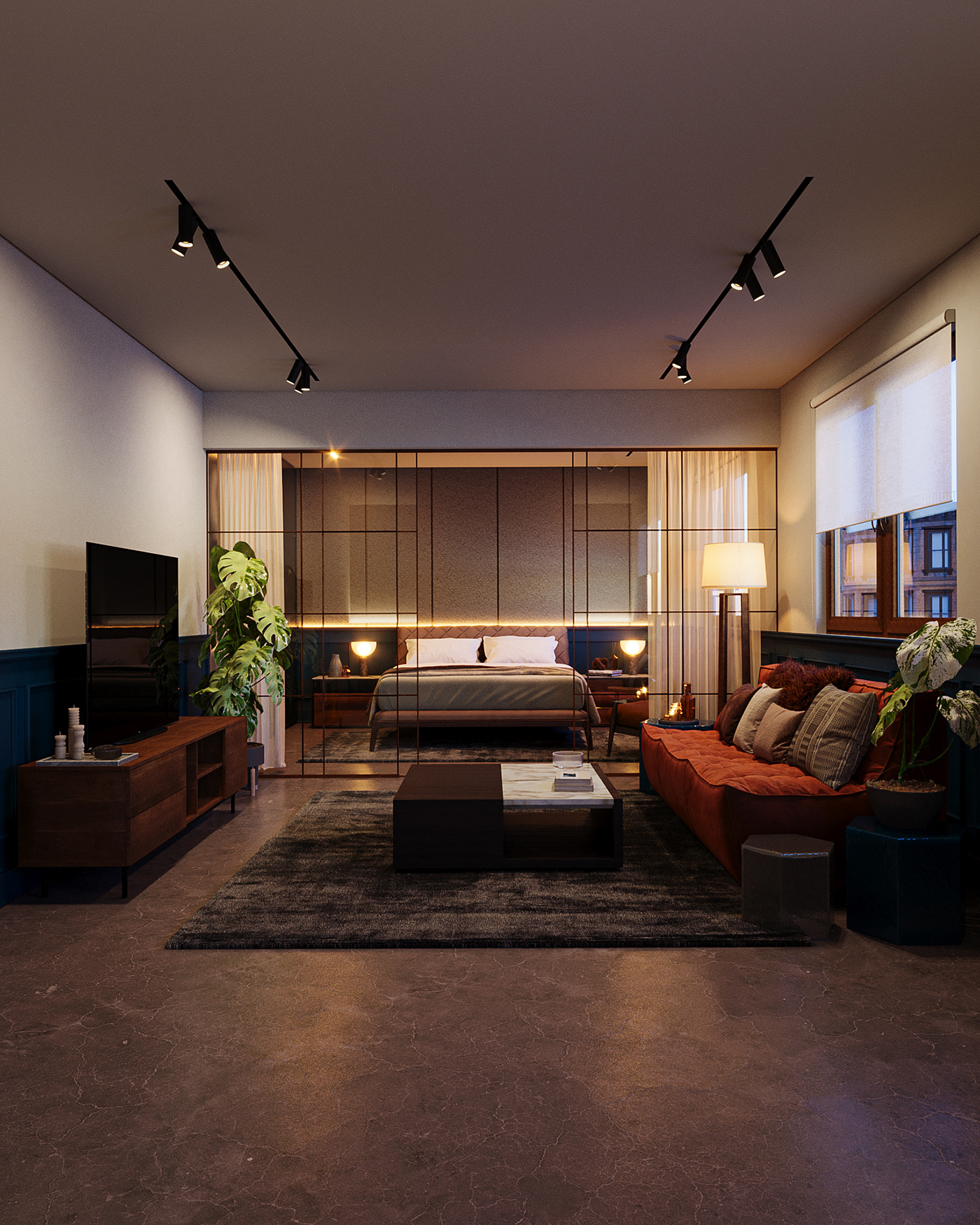 interior design  architecture visualization Render 3ds max archviz corona modern design living room