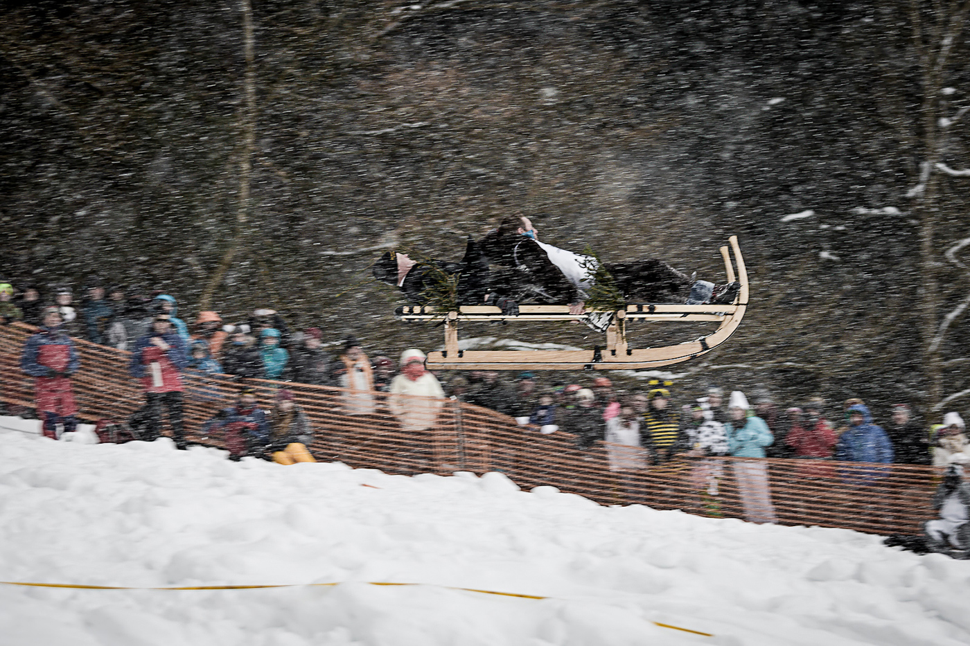 winter Schlitten Bayern Bavaria Wintersport schnee snow Fasching karneval