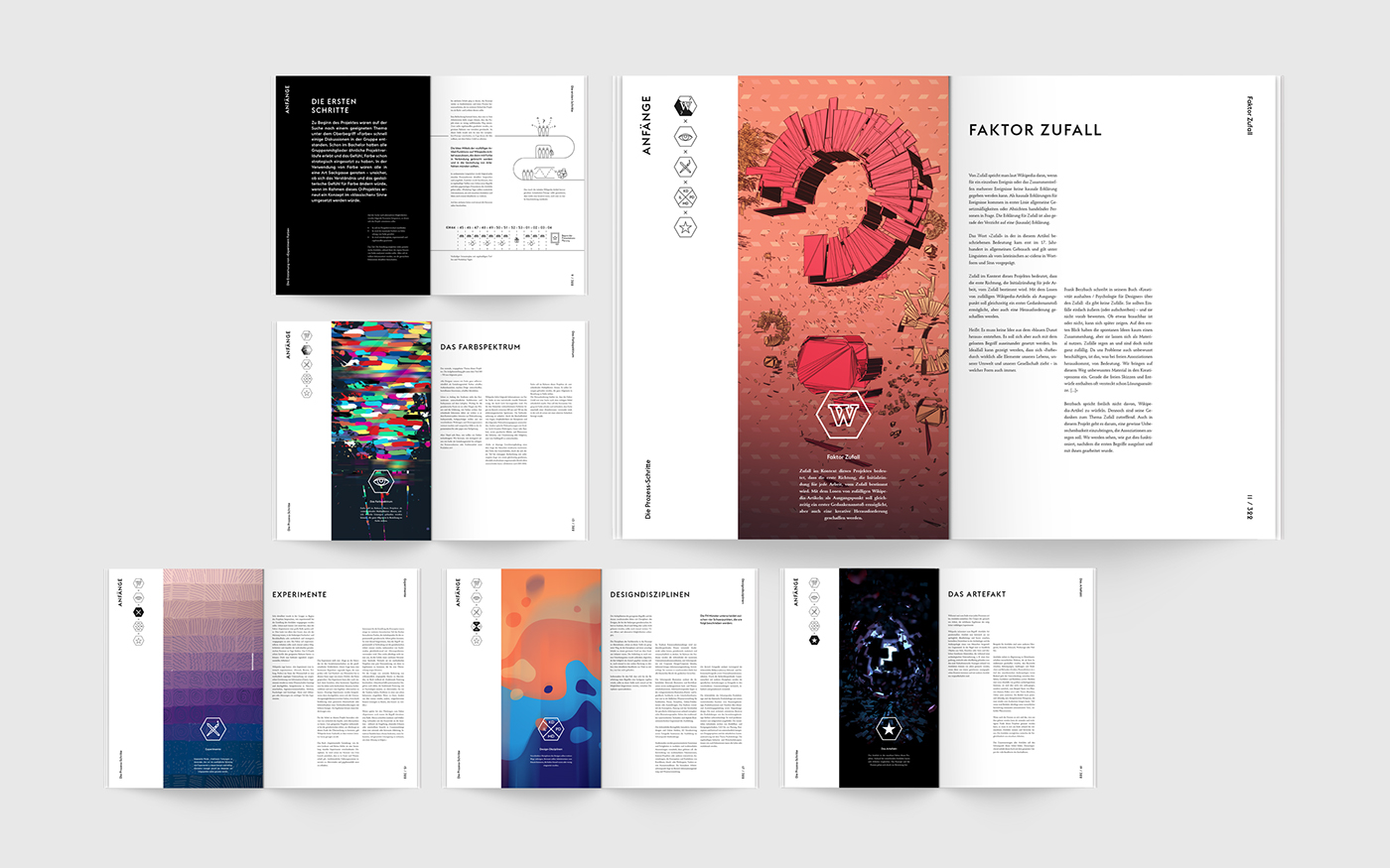 color experiment Layout editorial magazine book print art graphic cover