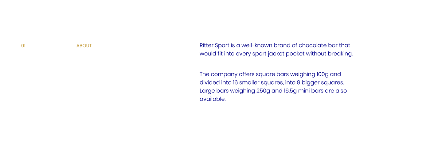 corporate website Minimalism redesign Ritter Sport UI UI/UX ux Web Website