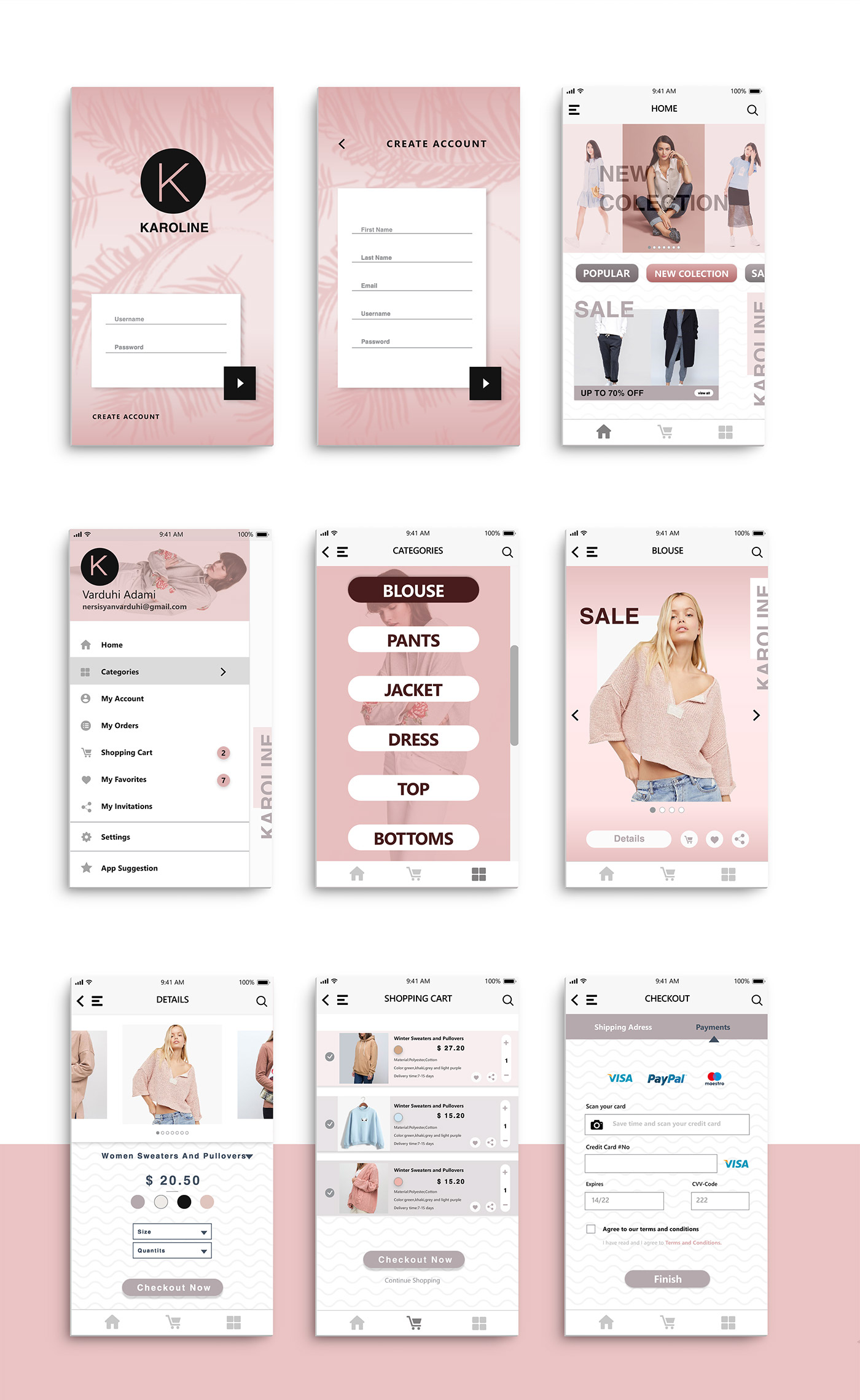 UI ux mobile app applicetion Interface ios android Web
